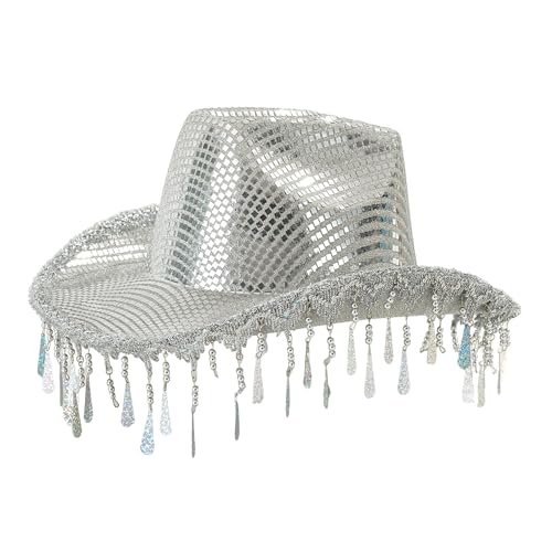 Arecobticy Braut Panama Hut Silber Glitzer Verspiegelt Für Frauen Braut Funkelnde Quasten Verspiegelte Brautkappen Foto Requisiten Auffällige Pailletten Arecobticy Braut Panama Hut Silber Glitzer Verspiegelt Für Frauen Braut Funkelnde Quasten Verspiegelte Brautkappen Foto Requisiten Auffällige Pailletten von Arecobticy