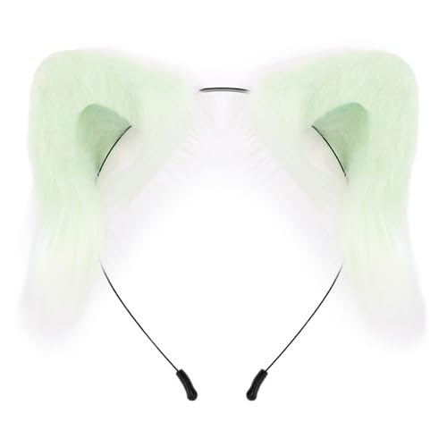 Arecobticy Haarreif mit pelzigen Tierohren, buntes Kostüm, Event, Anime-Kopf-Accessoire für Karneval, Maskeraden, Fotografie, pelzige Katzenohren, Haarreif von Arecobticy