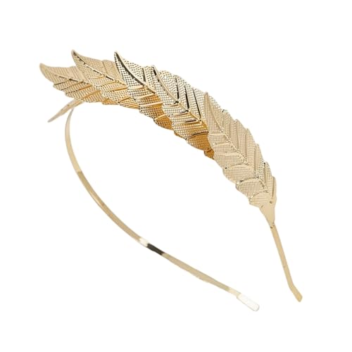 Arecobticy Handgefertigter Haarschmuck, Stirnband, Mädchen, Hexe, Kopfbedeckung, Haarschmuck, goldenes Blatt für Maskeraden, Halloween, Hexenparty, Blatt-Design, Braut-Kopfschmuck von Arecobticy