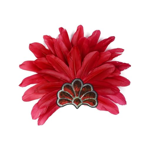 Arecobticy Handgefertigter gefiederter Haarreif mit funkelnden Pailletten, Kostüm-Kopfschmuck, glitzernde Kopfbedeckung für Halloween und Themen-Events, gefiederter Kopfschmuck Arecobticy Handgefertigter gefiederter Haarreif mit funkelnden Pailletten, Kostüm-Kopfschmuck, glitzernde Kopfbedeckung für Halloween und Themen-Events, gefiederter Kopfschmuck von Arecobticy