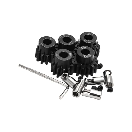 Arecobticy Motorgetriebe aus Legierung, 8 mm Schaft, geeignet für 1,5 Modi, starke Chromoly-Stahl-Ritzel, Getriebe für ferngesteuerte starke Stahl-Getriebe-Upgrades von Arecobticy