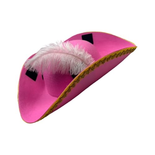Piratenkappen mit goldener Spitze für Kinder, Halloween-Kostüm, Rollenspiel und Schatzsuche, Abenteuer, Unisex, Halloween-Accessoire, Hut von Arecobticy