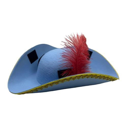 Piratenkappen mit goldener Spitze für Kinder, Halloween-Kostüm, Rollenspiel und Schatzsuche, Abenteuer, Unisex, Halloween-Accessoire, Hut von Arecobticy