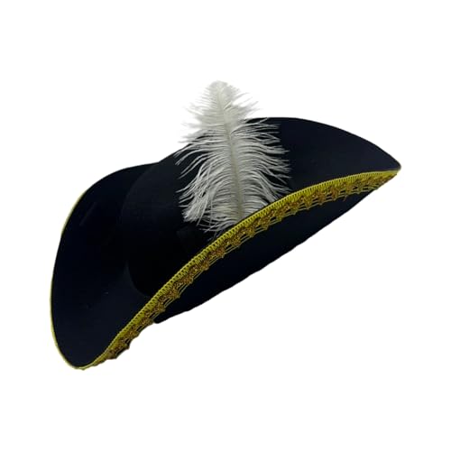 Piratenkappen mit goldener Spitze für Kinder, Halloween-Kostüm, Rollenspiel und Schatzsuche, Abenteuer, Unisex, Halloween-Accessoire, Hut Piratenkappen mit goldener Spitze für Kinder, Halloween-Kostüm, Rollenspiel und Schatzsuche, Abenteuer, Unisex, Halloween-Accessoire, Hut von Arecobticy