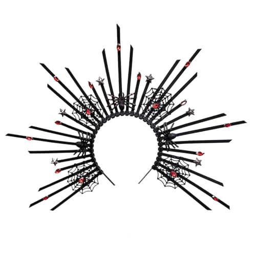 Rocker Spinnen Haarband Kunstspinnennetz Kopfbedeckung für Party Cosplay Zubehör für Musik Festivals Nachtclubs Mode Damen Haarschmuck von Arecobticy