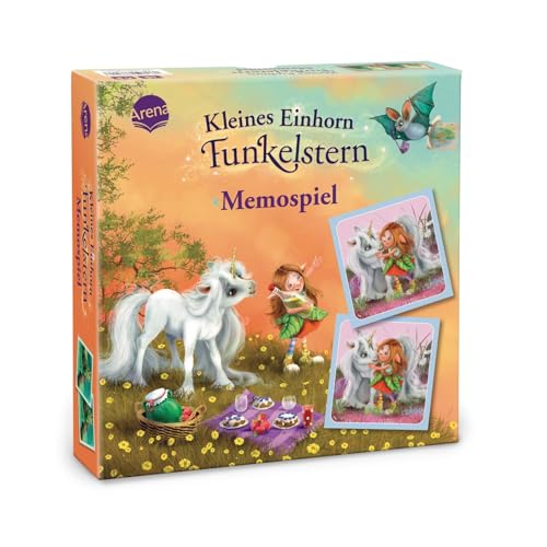Kleines Einhorn Funkelstern. Memospiel: Der Spieleklassiker für Groß und Klein, für 2-8 Spieler, ab 4 Jahren von Arena Verlag GmbH