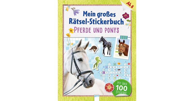 Buch - Mein großes Rätsel-Stickerbuch: Pferde und Ponys von Arena Verlag