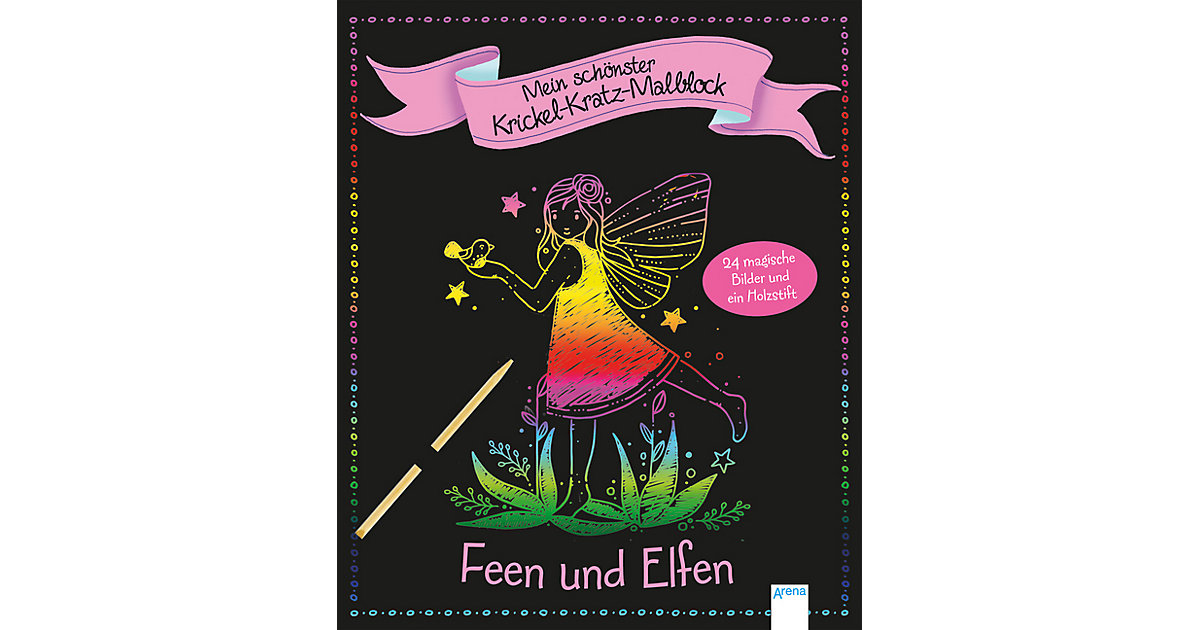 Buch - Mein schönster Krickel-Kratz-Malblock: Feen und Elfen Buch - Mein schönster Krickel-Kratz-Malblock: Feen und Elfen von Arena Verlag