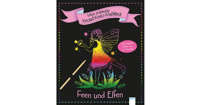 Buch - Mein schönster Krickel-Kratz-Malblock: Feen und Elfen von Arena Verlag