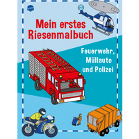 ARENA 3-401-72055-4 Mein erstes Riesenmalbuch. Feuerwehr, Müllauto und Polizei von Arena
