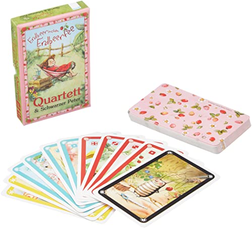 Erdbeerinchen Erdbeerfee. Kartenspiel: Spielkarten für "Quartett" und "Schwarzer Peter" von Arena