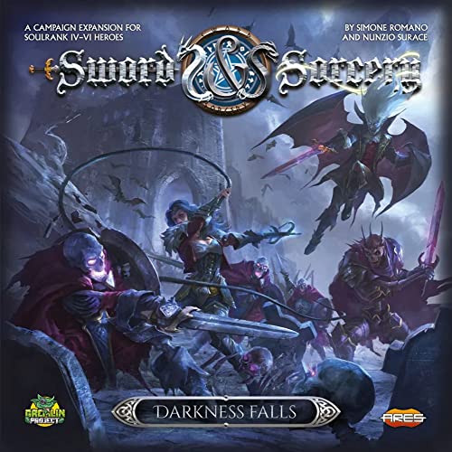 Ares Games , Darkness Falls: Sword & Sorcery Expansion, Board Game, Ages 13+, 1 to 5 Players, 30 Minutes Playing Time von Ares Games