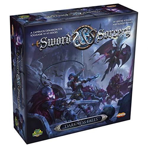 Ares Games , Darkness Falls: Sword & Sorcery Expansion, Board Game, Ages 13+, 1 to 5 Players, 30 Minutes Playing Time von Ares Games