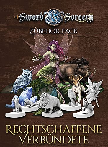 Ares Games, Sword & Sorcery – Rechtschaffene Verbündete, Zubehör-Erweiterung, Expertenspiel, Dungeon Crawler, 1-5 Spieler, Ab 13+ Jahren, 60 Minuten, Deutsch von Asmodee