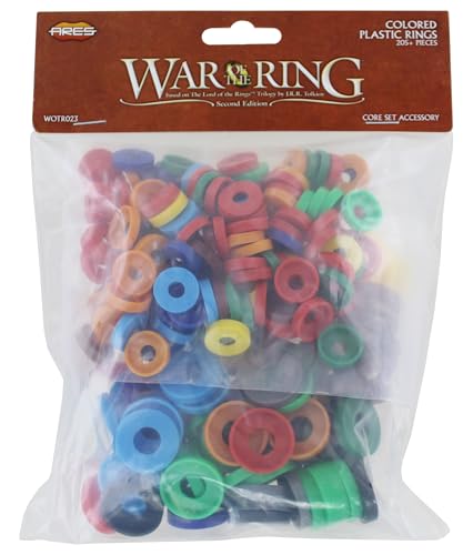 War of The Ring Farbige Kunststoffringe – Kern-Set (205+ Teile) von Ares Games