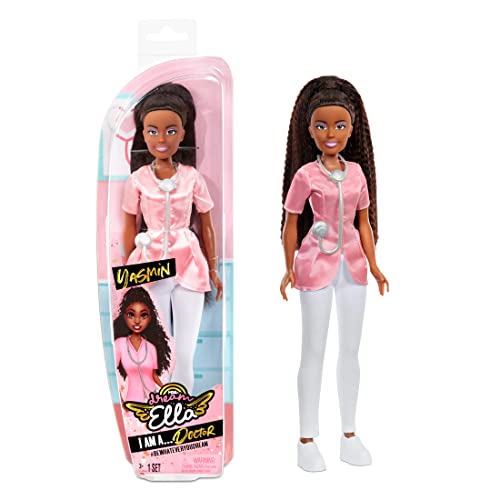 Dream Ella 578062EUC Ella MGA's I AM Modepuppe-Ärztin-29 cm große Modepuppe mit Stethoskop-Inklusive Arztkittel und Schuhe, für Kinder ab 3 Jahren, Yasmin von MGA Entertainment