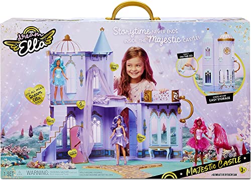 Dream Ella 578123EUC Spielset MGA's Majestic Castle-Tragbares Schloss Etagen-Für Zwei 29 cm große Modepuppen-mit funktionierenden Türen, Möbeln und Zubehör, für Kinder ab 3 Jahren, M Dream Ella 578123EUC Spielset MGA's Majestic Castle-Tragbares Schloss Etagen-Für Zwei 29 cm große Modepuppen-mit funktionierenden Türen, Möbeln und Zubehör, für Kinder ab 3 Jahren, M von MGA Entertainment