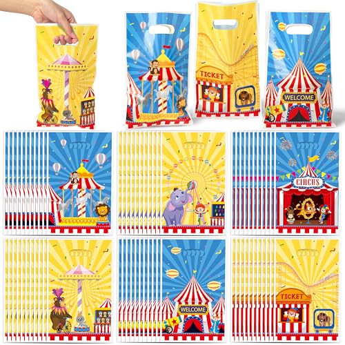 ArianQicult Zirkus-Partytüten – 150 Stück, für Karneval, Zirkus, Süßigkeiten-Leckerei-Geschenktüten, Tiere, Karneval, Motto-Party-Dekorationen für Kindergeburtstag, Babyparty, Zubehör ArianQicult Zirkus-Partytüten – 150 Stück, für Karneval, Zirkus, Süßigkeiten-Leckerei-Geschenktüten, Tiere, Karneval, Motto-Party-Dekorationen für Kindergeburtstag, Babyparty, Zubehör von ArianQicult