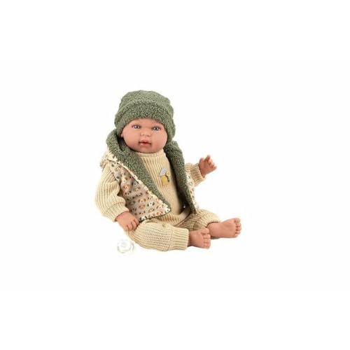 ARIAS Elegance 45 cm MIES Puppe mit weinendem Mechanismus. Kleid in Beige- und Grüntönen, inklusive Schnuller, Spielzeug für Kinder Aller Altersgruppen (ARI65399) von Arias