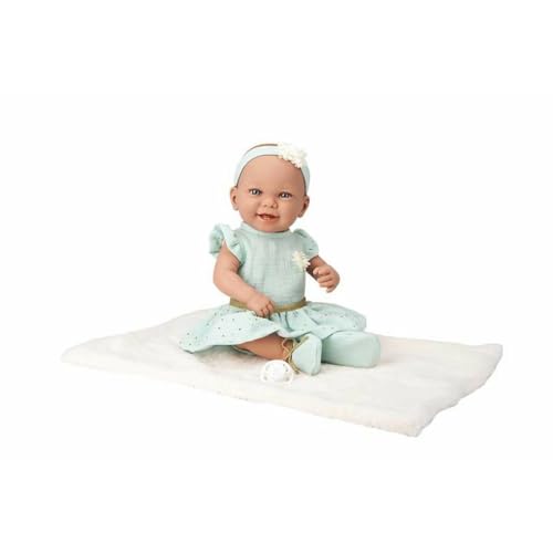 ARIAS Elegance ZOE Puppe mit Vinylkörper, Ballerina in grünem Ton, 42 cm, inklusive Schnuller und Decke, Spielzeug für Kinder aller Altersgruppen (ARI65388) von Arias