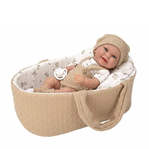 ARIAS Elegante Babypuppe 33 cm in Tasche, mit Körper aus Vinyl. Kleid in braunen und weißen Tönen und passender Tragetasche. Inklusive Schnuller-Zubehör und Tragetasche. Spielzeug für Kinder alle ARIAS Elegante Babypuppe 33 cm in Tasche, mit Körper aus Vinyl. Kleid in braunen und weißen Tönen und passender Tragetasche. Inklusive Schnuller-Zubehör und Tragetasche. Spielzeug für Kinder alle von Arias