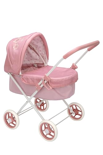 ARIAS Kinderwagen mit Verdeck der Kollektion Elegance, faltbar und mit Abnehmbarer Wanne, Höhe des Lenkers beträgt 57 cm, Maße: 35 x 61 x 60 cm, Spielzeug für Kinder ab 3 Jahren (ARI40923) von Arias