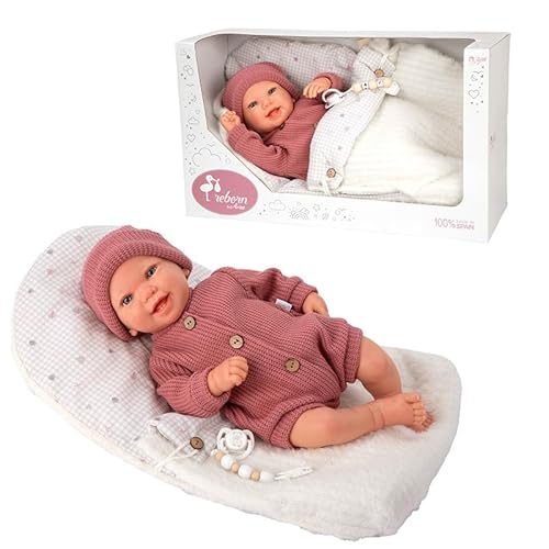 ARIAS -Reborn ARI98186, 45 cm, Angica, realistisches Baby, mit rosa Kleidung, inklusive Wiege, Schnuller, Windel, Familienbuch und Echtheitszertifikat, Spielzeug für Kinder ab 3 Jahren ARIAS -Reborn ARI98186, 45 cm, Angica, realistisches Baby, mit rosa Kleidung, inklusive Wiege, Schnuller, Windel, Familienbuch und Echtheitszertifikat, Spielzeug für Kinder ab 3 Jahren von Arias