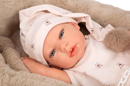ARIAS -Reborn ARI98189 Lidia Realistisches Baby mit beigefarbener Kleidung und Bären, inklusive Wiege, Schnuller, Schnuller, Windel, Familienbuch und Echtheitszertifikat. Spielzeug für Kinder ab 3 ARIAS -Reborn ARI98189 Lidia Realistisches Baby mit beigefarbener Kleidung und Bären, inklusive Wiege, Schnuller, Schnuller, Windel, Familienbuch und Echtheitszertifikat. Spielzeug für Kinder ab 3 von Arias