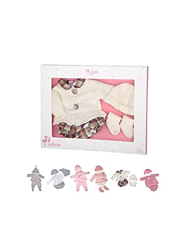 MUÑECAS ARIAS, S.L - Reborn Kleidung 45 cm Verschiedene Modelle 6037 Puppen Arias Accessoires, Mehrfarbig (6146037) von Arias