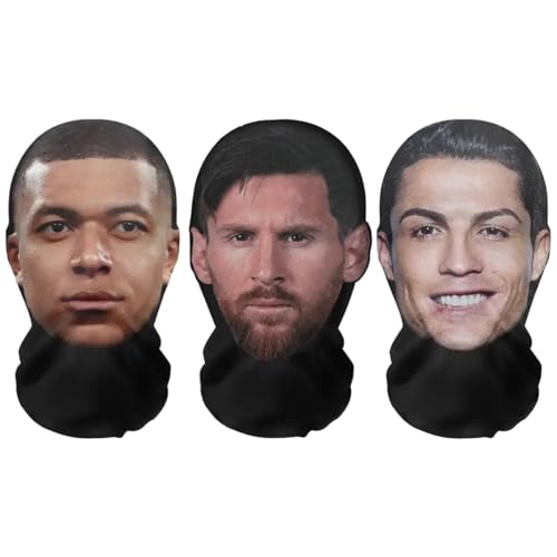 Realistische 3D-Druck Vollgesichtsmasken "Fußballstars Bundle" Messi, Ronaldo, Mbappe – Atmungsaktiv, leicht & bequem, ideal für Cosplay, Partys, Halloween, Karnveal Junggesellenabschiede & Events Realistische 3D-Druck Vollgesichtsmasken "Fußballstars Bundle" Messi, Ronaldo, Mbappe – Atmungsaktiv, leicht & bequem, ideal für Cosplay, Partys, Halloween, Karnveal Junggesellenabschiede & Events von Aristo Solutions