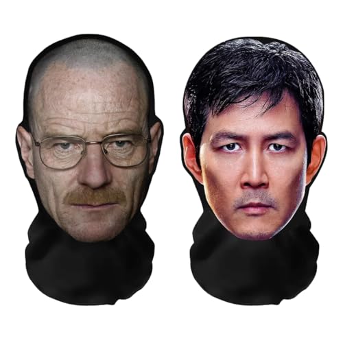 Realistische 3D-Druck Vollgesichtsmasken "TV Legenden Bundle" Walter White, Spieler 456 Game Squid– Atmungsaktiv, leicht & bequem, ideal für Cosplay, Partys, Halloween, Karnveal & Events Realistische 3D-Druck Vollgesichtsmasken "TV Legenden Bundle" Walter White, Spieler 456 Game Squid– Atmungsaktiv, leicht & bequem, ideal für Cosplay, Partys, Halloween, Karnveal & Events von Aristo Solutions
