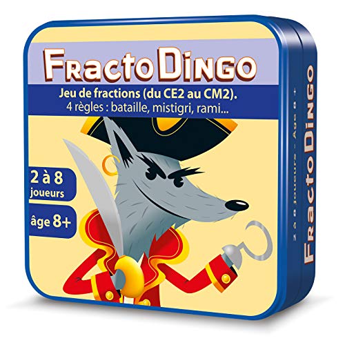 Asmodee CGFRAC01 Aritma | Fractodingo CE2-CM2 | Gesellschaftsspiel | Lernkartenspiel | ab 8 Jahren | 2-8 Spieler | 10 bis 15 Minuten, Schwarz von Asmodee