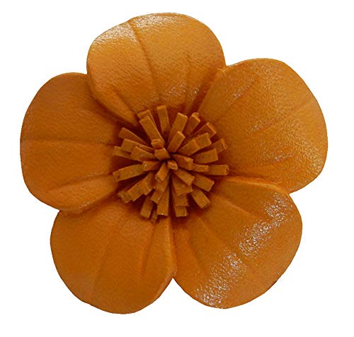 Ariyas Thaishop Ansteckblume aus echtem Leder, 3,7 cm von Ariyas Thaishop