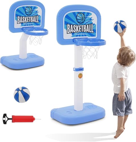 2in1 basketballkorb Outdoor/Indoor/Pool Spielzeug, Basketballkorb für Kleinkinder Kinder, Einstellbare Poolside Hoops mit 2 Bällen und Pumpe, Basketball Spiel für Jungen Mädchen Alter 1 2 3 4 2in1 basketballkorb Outdoor/Indoor/Pool Spielzeug, Basketballkorb für Kleinkinder Kinder, Einstellbare Poolside Hoops mit 2 Bällen und Pumpe, Basketball Spiel für Jungen Mädchen Alter 1 2 3 4 von Ark miido
