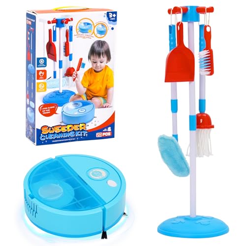 Kinder Besen Set, 18PCS Schaufel und Besen Set Kinderbesen Spielzeug Putzset Kinder ab 2 3 Jahre von Ark miido