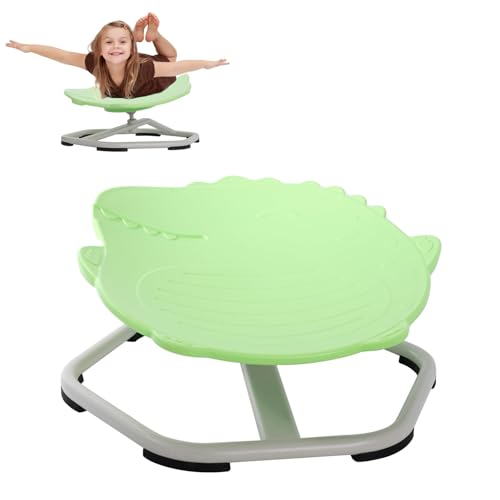 Sensorischer Kinderstuhl, Drehstuhl für Autismus Sensorischer Balance Training Sitz Sensorischer Drehstuhl Training Sitzen und Drehen Physische Koordination und Gleichgewicht (Dinosaurier-Grün) von Ark miido
