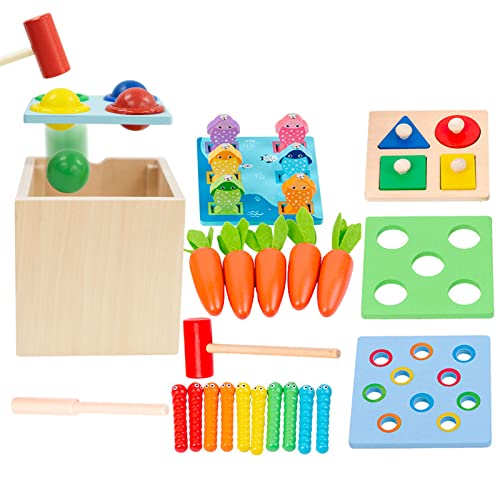 Montessori Spielzeug für 1 2 Jahre 5 in 1 Sortier Stapelspielzeug alt Hämmerndes Hämmerndes Spielzeug Angelspiel Karottenerntespielzeug Formsortierer Käferfangspiel Spielzeug Geschenke für Jungen Montessori Spielzeug für 1 2 Jahre 5 in 1 Sortier Stapelspielzeug alt Hämmerndes Hämmerndes Spielzeug Angelspiel Karottenerntespielzeug Formsortierer Käferfangspiel Spielzeug Geschenke für Jungen von Ark miido