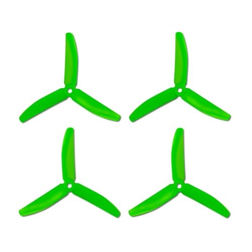 Arkai 5x4 3-Blatt Propeller (4 Stück, 2xR/2xL) Farbe Grün von Arkai