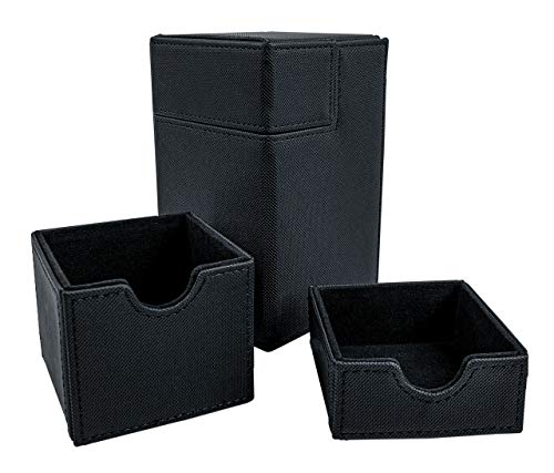 Arkero-G® 100+ Magnetic Flip & Tray Deck Case XenoSkin Black - Platz für über 100 Karten - Sammelkarten Box z.B. für MTG Magic, YuGiOh von Arkero-G