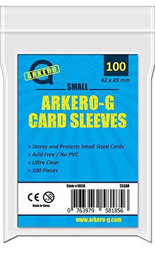 Arkero-G® 100 Soft Sleeves Small (japanische Hüllen Größe) - 1 Packung durchsichtige Kartenhüllen für Yu-Gi-Oh! TCG Karten von Arkero-G