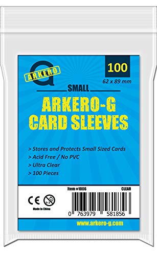 Arkero-G® 100 Soft Sleeves Small (japanische Hüllen Größe) - 1 Packung durchsichtige Kartenhüllen für Yu-Gi-Oh! TCG Karten von Arkero-G