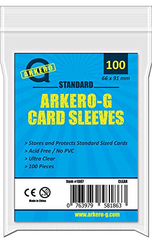 Arkero-G® 100 Soft Sleeves Standard Hüllen - 1 Packung durchsichtige Kartenhüllen z.B. für MTG Magic & Pokemon Karten von Arkero-G