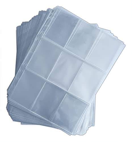 Arkero-G® 100x 9-Pocket Pages - speziell für Karten in Standard-Größe - transparente Premium 9er Seiten Platz für 900 Magic Karten von Arkero-G