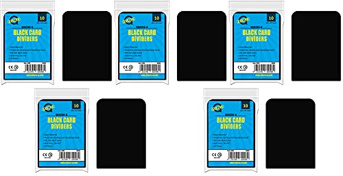 Arkero-G® 50 Round Corner Card Divider Schwarz/Black Kartentrenner z.B. für Ultra Pro Deck Case | Karten-Box | MTG Magic, Yu-Gi-Oh! von Arkero-G