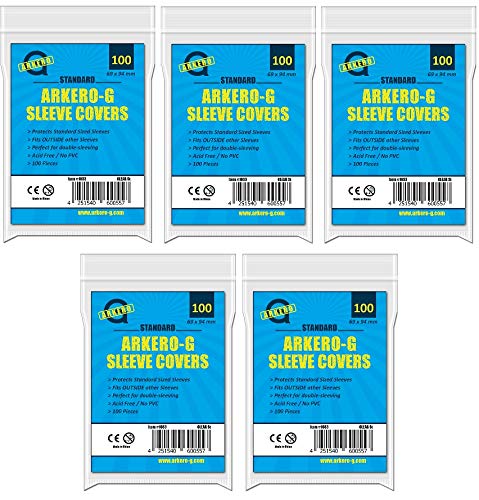 Arkero-G® 500 Sleeve Covers Standard Oversleeves / 3rd Skin Kartenhüllen für MTG Magic, Pokemon Karten Hüllen von Arkero-G