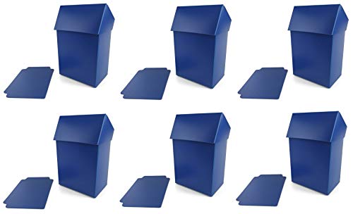 Arkero-G® 80+ Deck Box - 6X Blau - Platz für über 600 Karten - Sammelkarten Case inkl. Kartentrenner z.B. MTG Magic, YuGiOh von Arkero-G