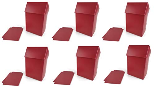 Arkero-G® 80+ Deck Box - 6X Rot - Platz für über 600 Karten - Sammelkarten Case inkl. Kartentrenner z.B. MTG Magic, YuGiOh von Arkero-G