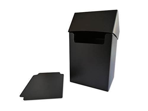 Arkero-G® 80+ Deck Box - Schwarz/Black - für über 100 Karten Sammelkarten Case inkl. Kartentrenner von Arkero-G
