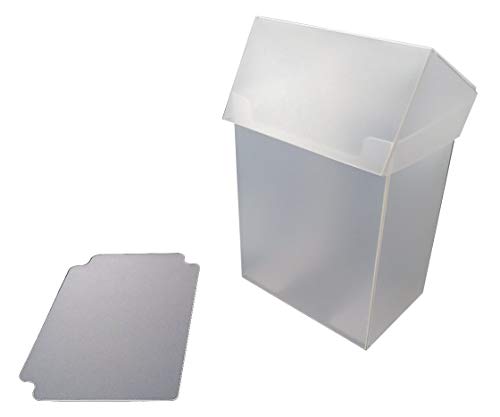 Arkero-G® 80+ Deck Box - Transparent/Clear - für über 100 Karten Sammelkarten Case inkl. Kartentrenner von Arkero-G