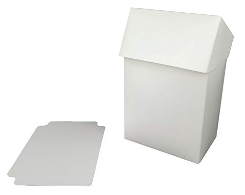 Arkero-G® 80+ Deck Box - Weiss/White - für über 100 Karten Sammelkarten Case inkl. Kartentrenner von Arkero-G